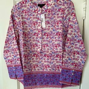 J Crew Block Print Top Small